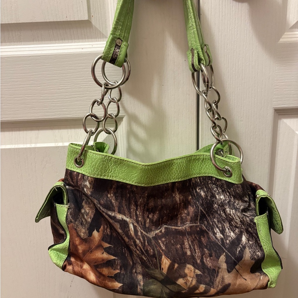 Green and Brown Camouflage Women's Bag